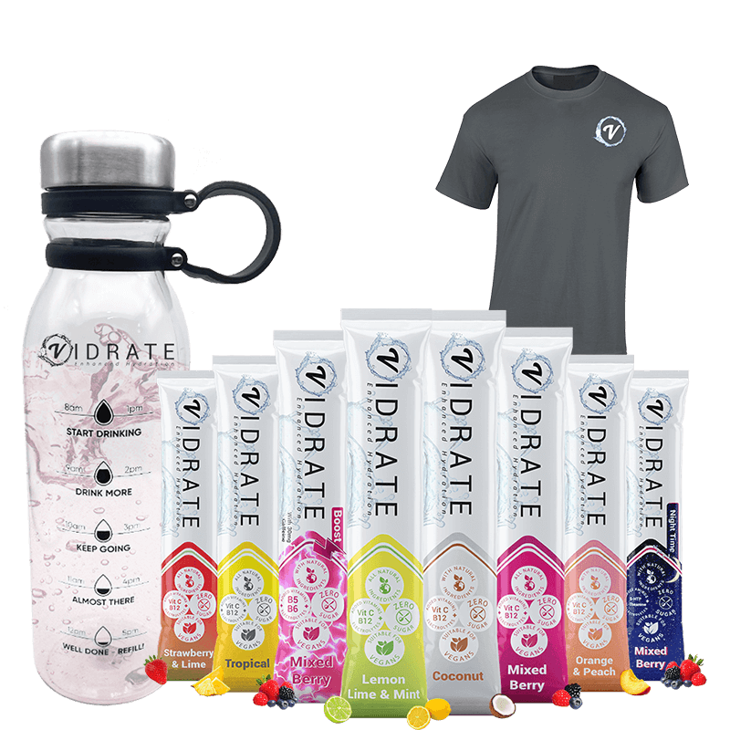 hydration drink with vitamins and electrolytes and zero sugar