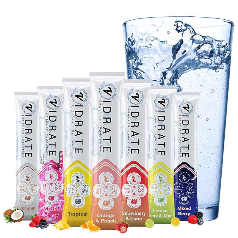 healthy hydration drink with vitamins and electrolytes