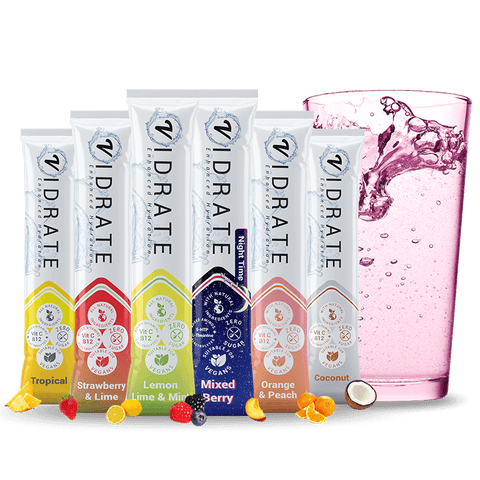natural healthy hydration with vitamins electrolytes and zero sugar product